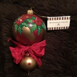 Mackenzie Childs Holly Christmas Tree Ornament